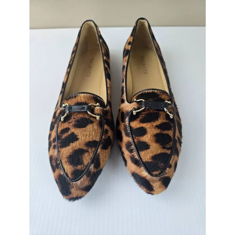 Talbots Driving Flats Sz 8 1/2 Leopard